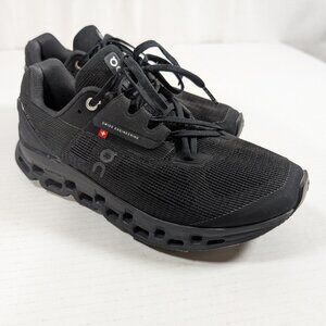 On Cloudstratus Road Running Shoes Women 7 Black Sneakers